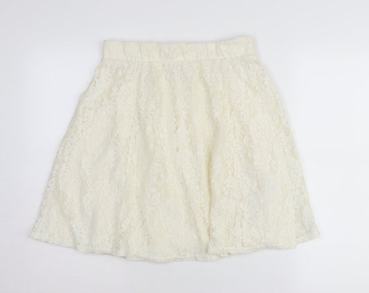 Yessica Women's Ivory Lace A-Line Skirt, Size S