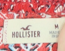 Hollister Women’s Red Geometric Off Shoulder Blouse M