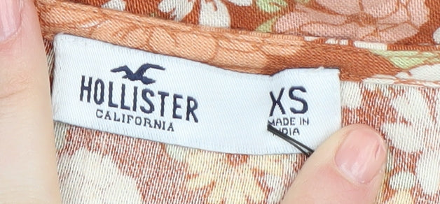 Hollister Women's Floral Cropped Blouse XS