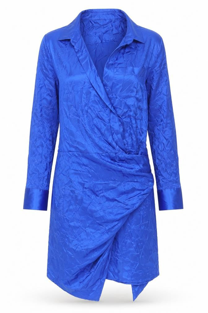 Zara Women's Blue XS Wrap Dress Viscose