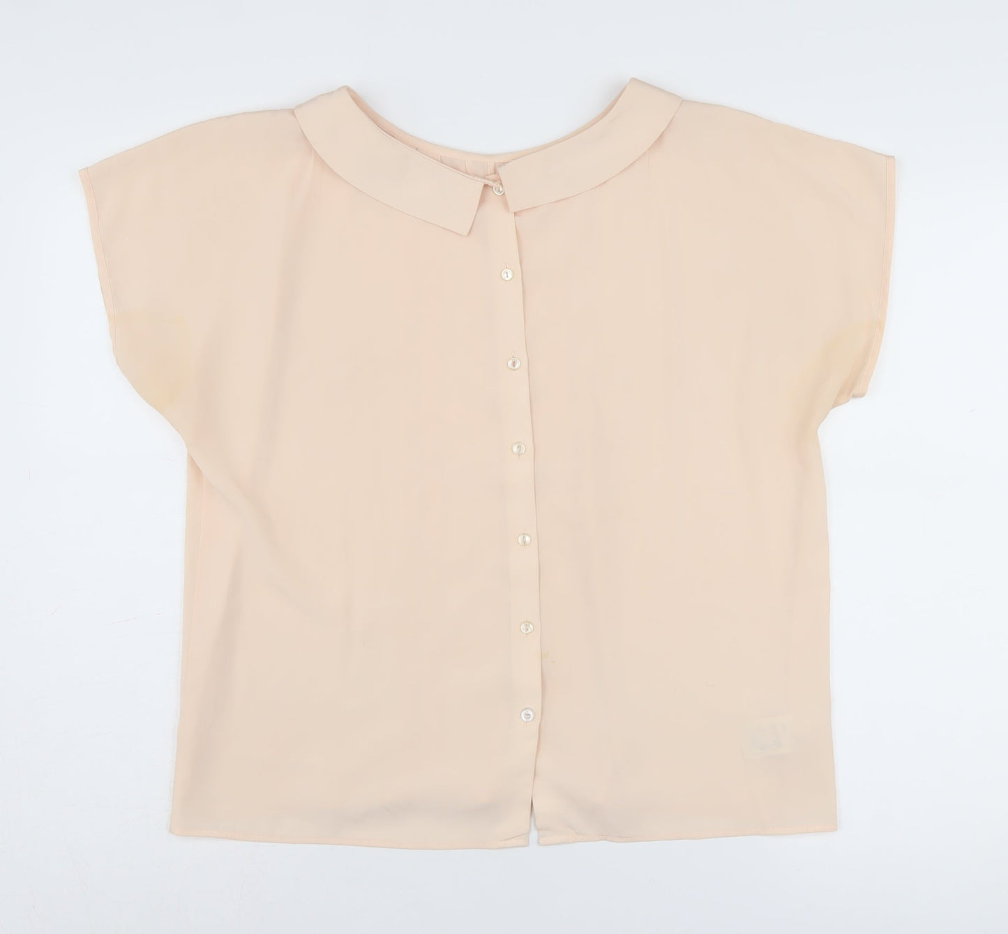 St Michael Women's Beige Blouse Size 16 Vintage Style
