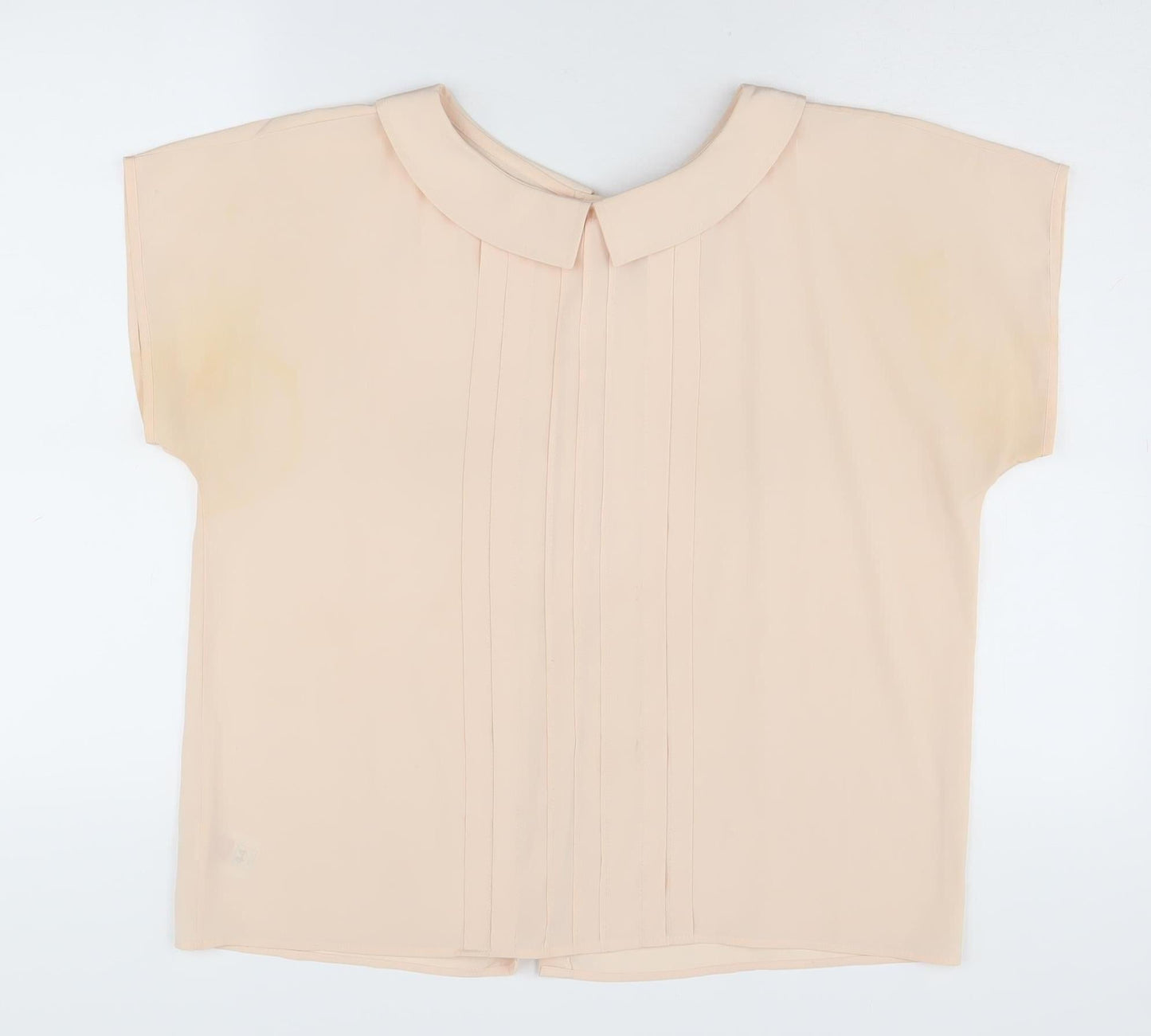 St Michael Women's Beige Blouse Size 16 Vintage Style