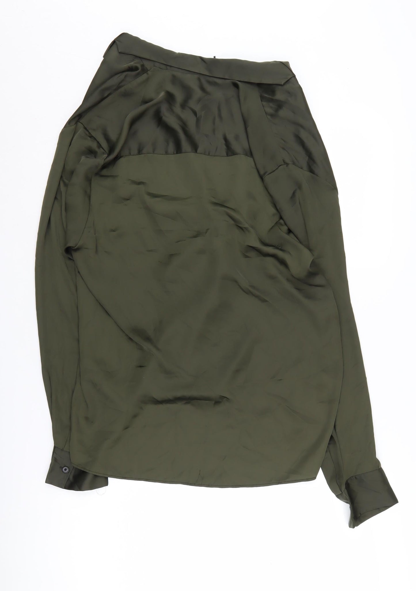 Zara Women's Green Wrap Blouse, Size S, Casual Style