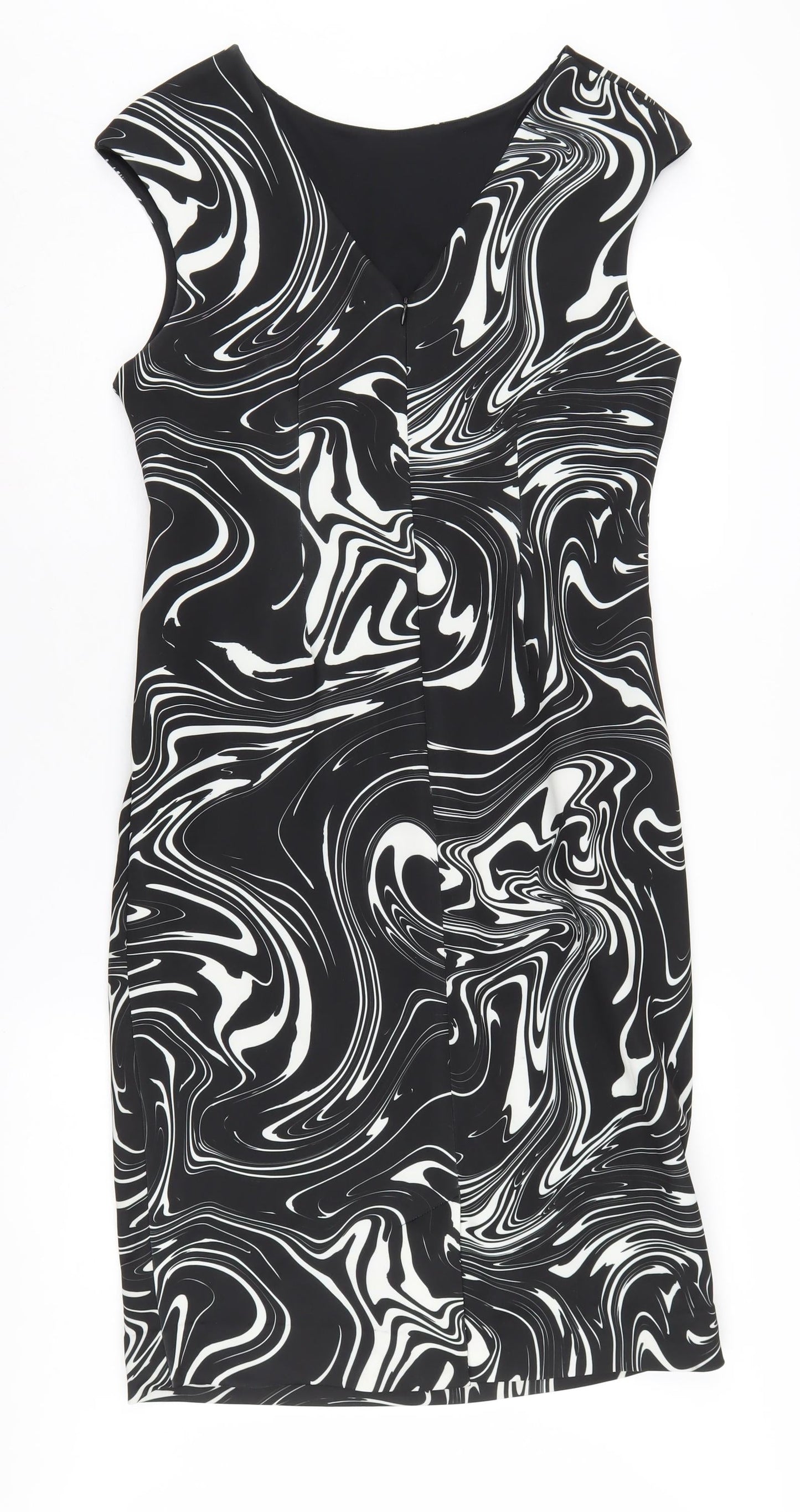 Roman Women's Black Knee Length Sheath Dress Size 14