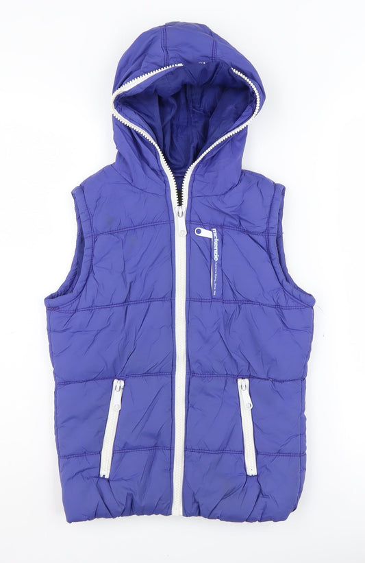 McKenzie Women's Purple Hooded Puffer Waistcoat Size 8