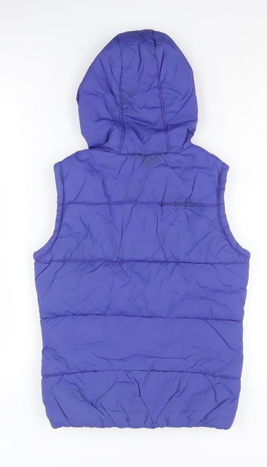 McKenzie Women's Purple Hooded Puffer Waistcoat Size 8