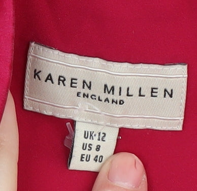 Karen Millen Pink Asymmetric Dress, Size 12, Party Ready
