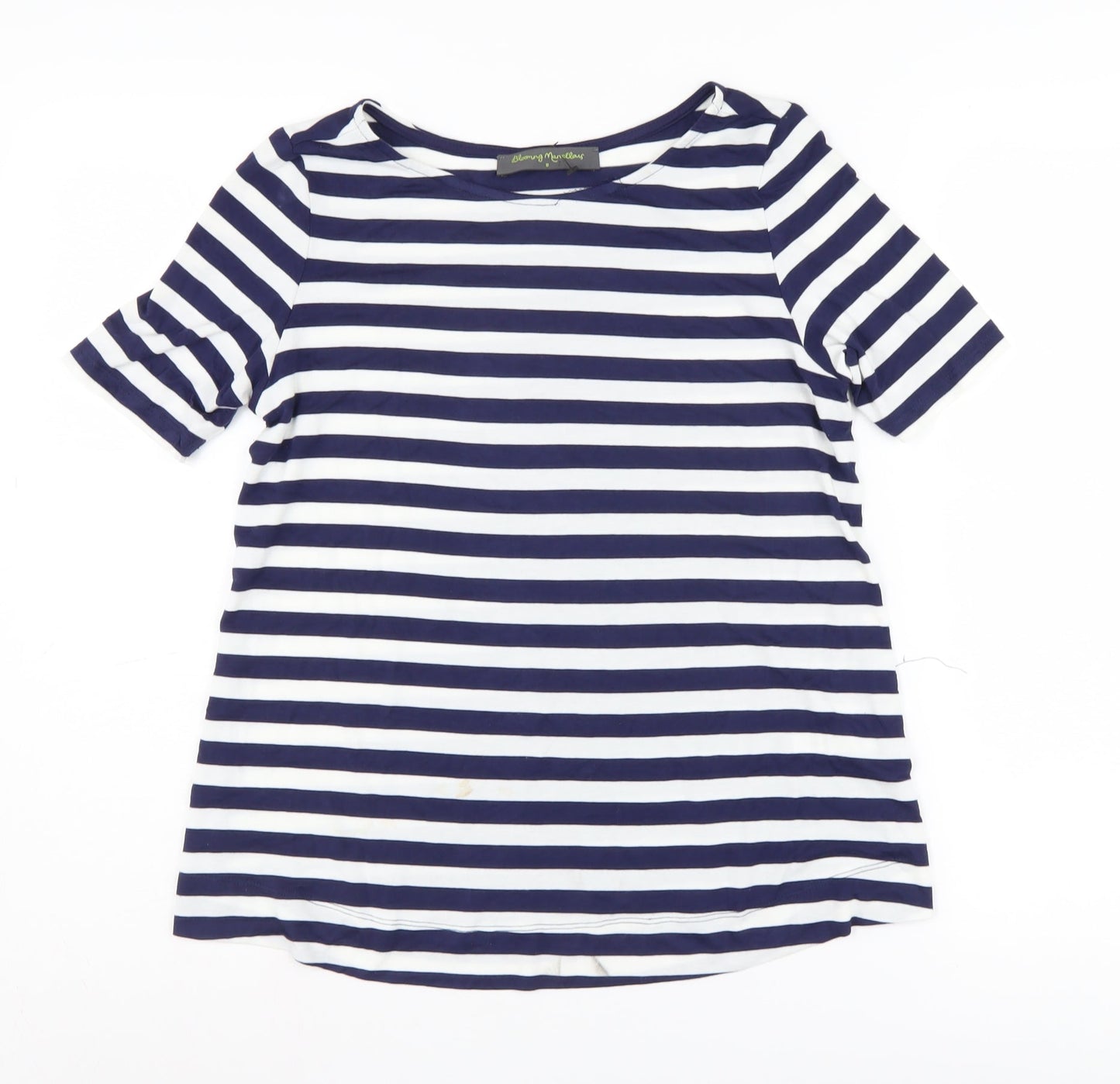 Blooming Marvellous Women’s Blue Striped T-Shirt, Size 8