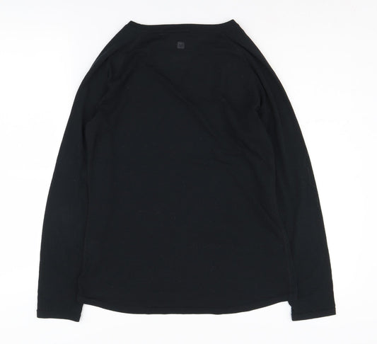 Mountain Warehouse Women's Black Long Sleeve T-Shirt Size 12
