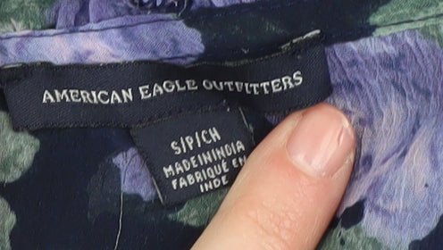 American Eagle Women’s Floral Blouse, Multicoloured, Size S