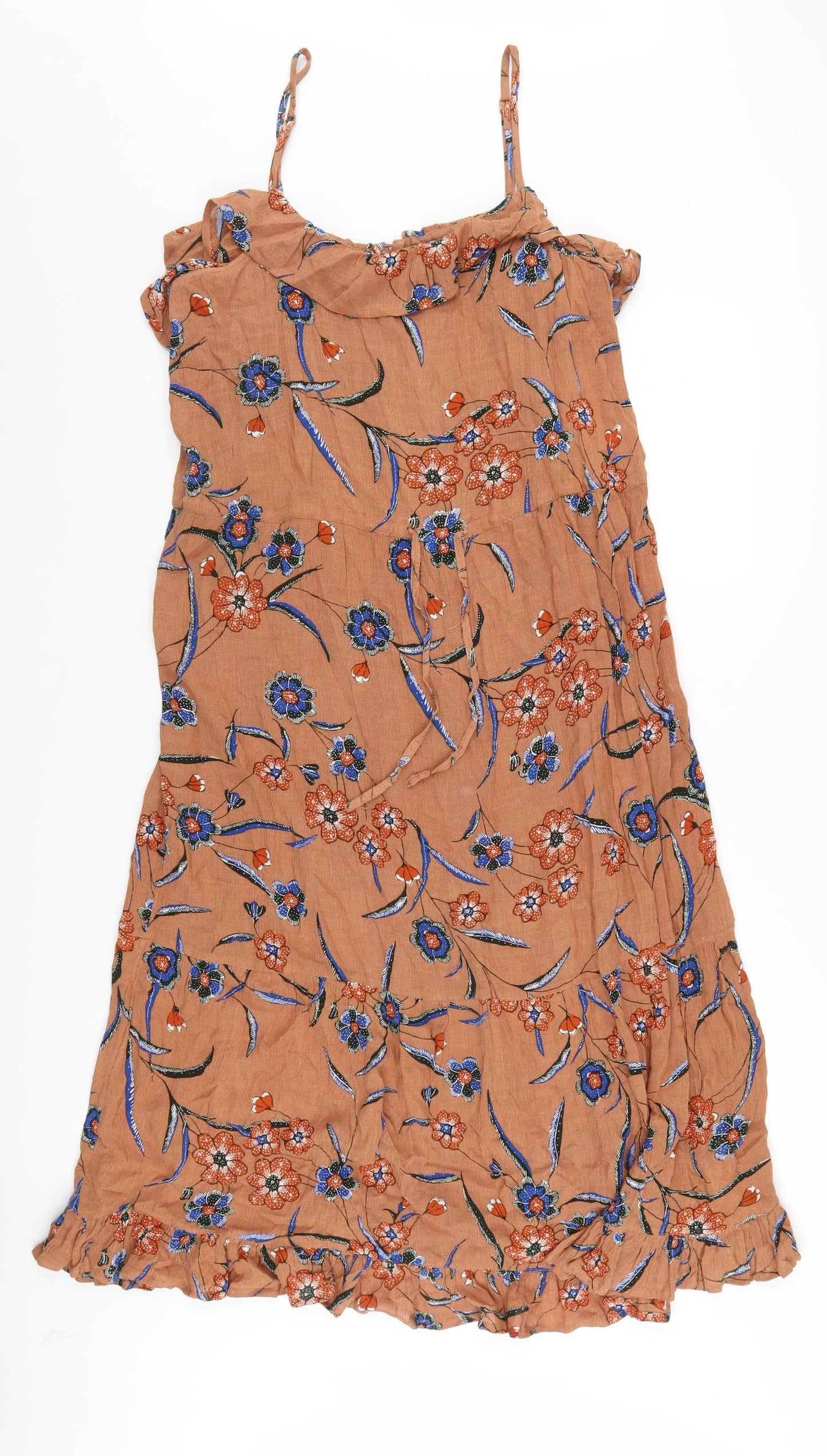 Fat Face Women's Multicoloured Floral Slip Dress Size 14