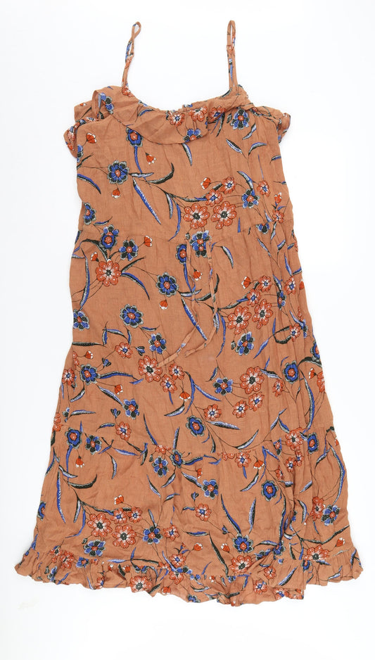 Fat Face Women's Multicoloured Floral Slip Dress Size 14