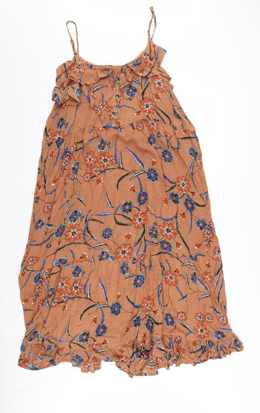 Fat Face Women's Multicoloured Floral Slip Dress Size 14