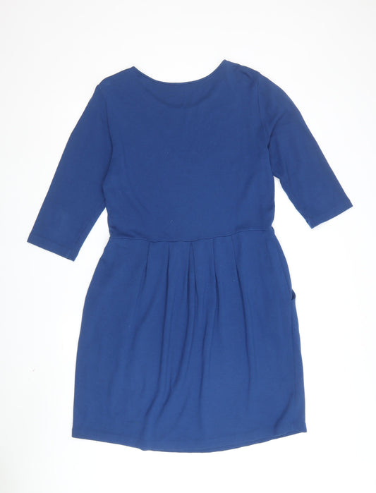 Jaeger Women's Blue A-Line Knee Length Dress, Size 16