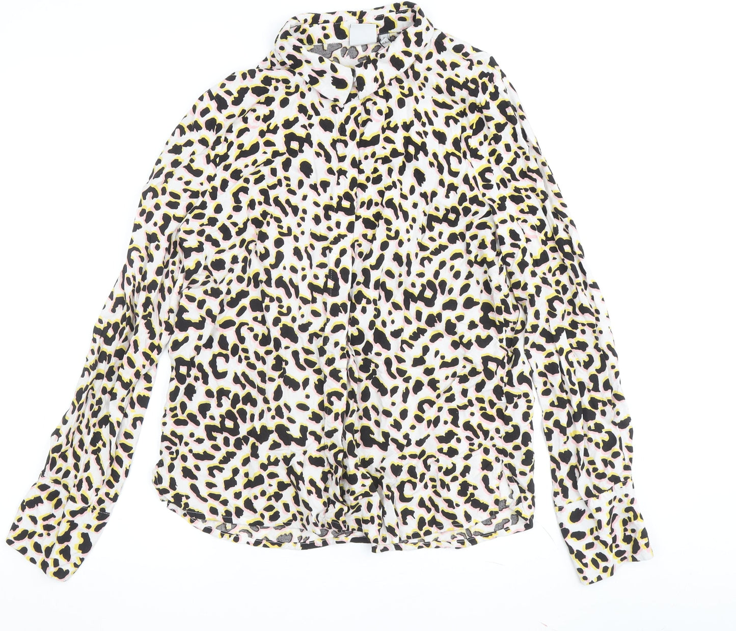 ICHI Women's Multicoloured Animal Print Blouse Size 8