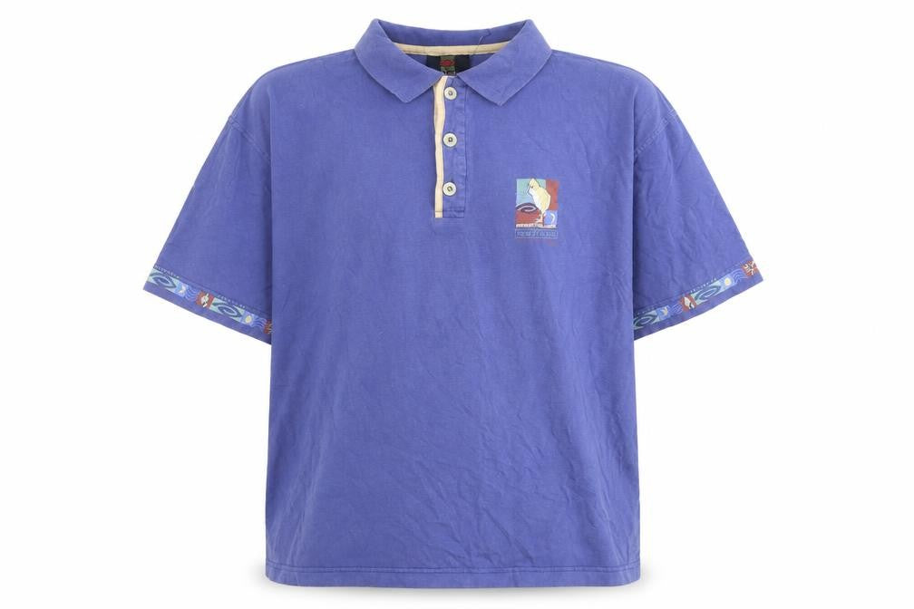New Zealand Says Men's Purple Polo Shirt Size M