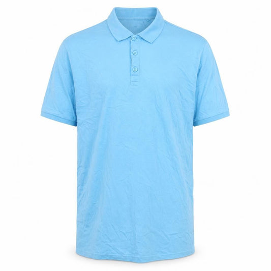 Fluid Men's Blue Cotton Polo Shirt XL Short Sleeve
