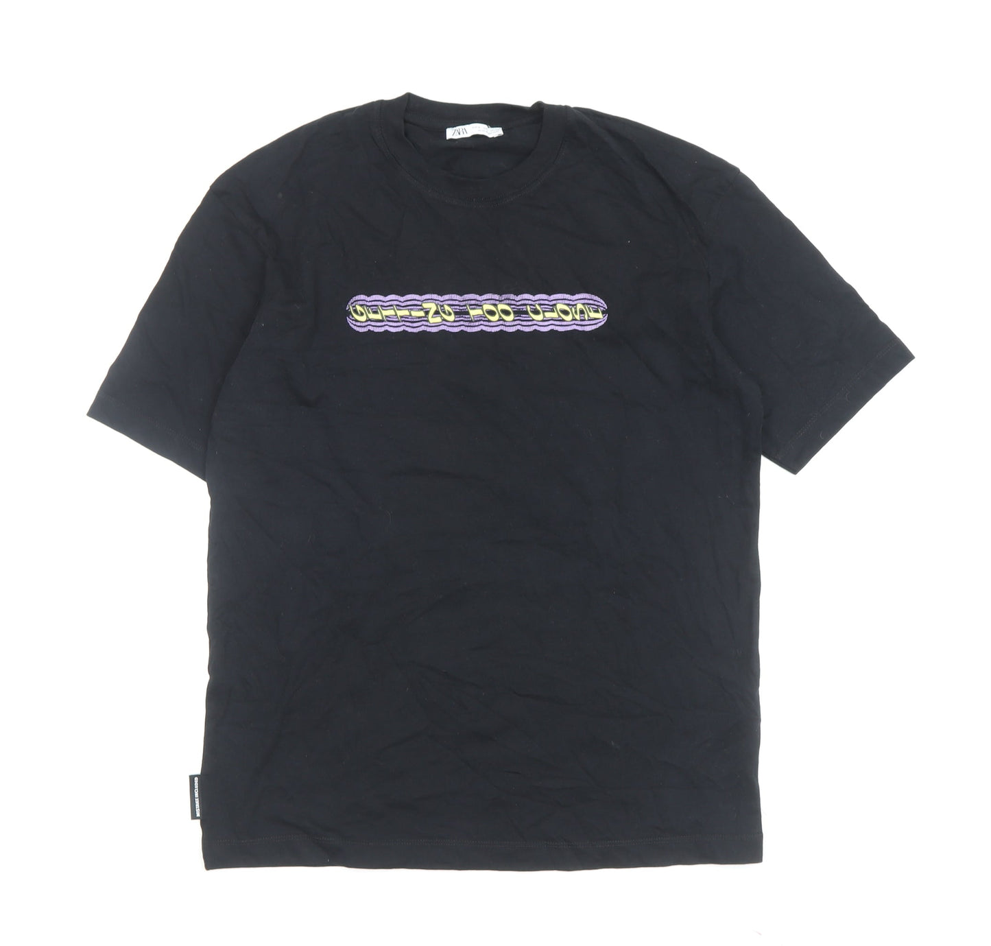 Zara Men’s Black Graphic Print T-Shirt S