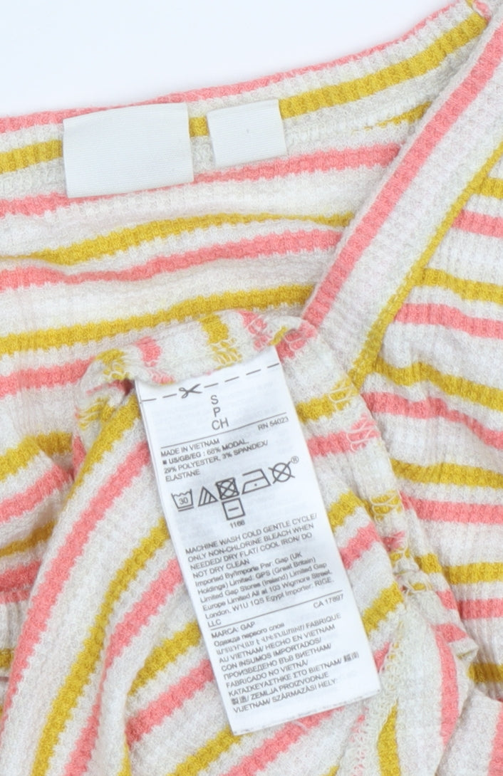 GAP Women's Multicoloured Striped Long Sleeve T-Shirt