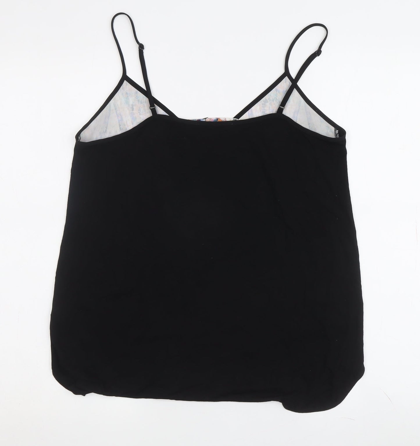 Oasis Women's Black Geometric Camisole Tank Top, M