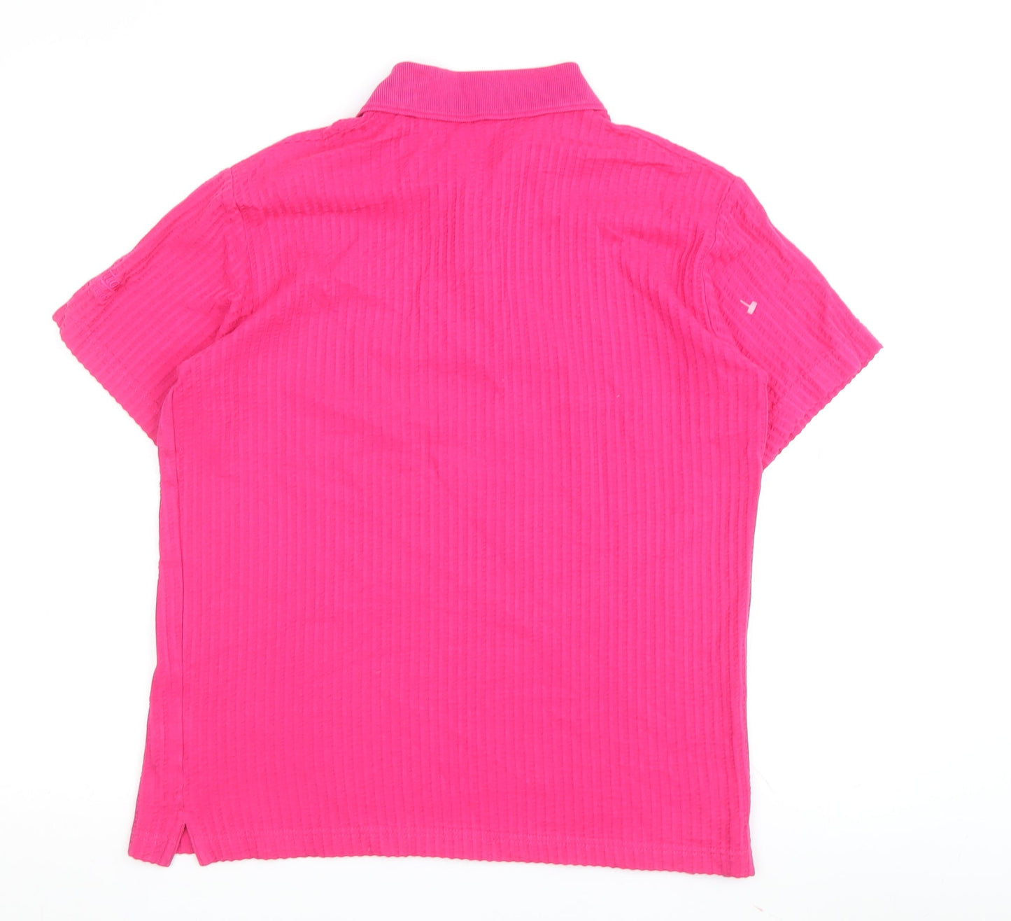 Cotton Traders Women's Pink Polo Shirt, Size S, Casual
