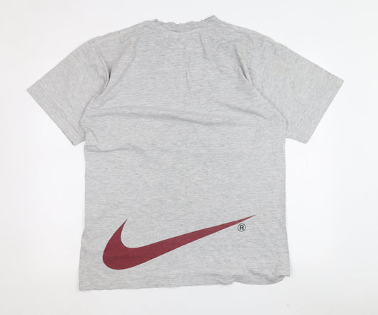Nike Men's Grey T-Shirt, M, Short Sleeve, Logo