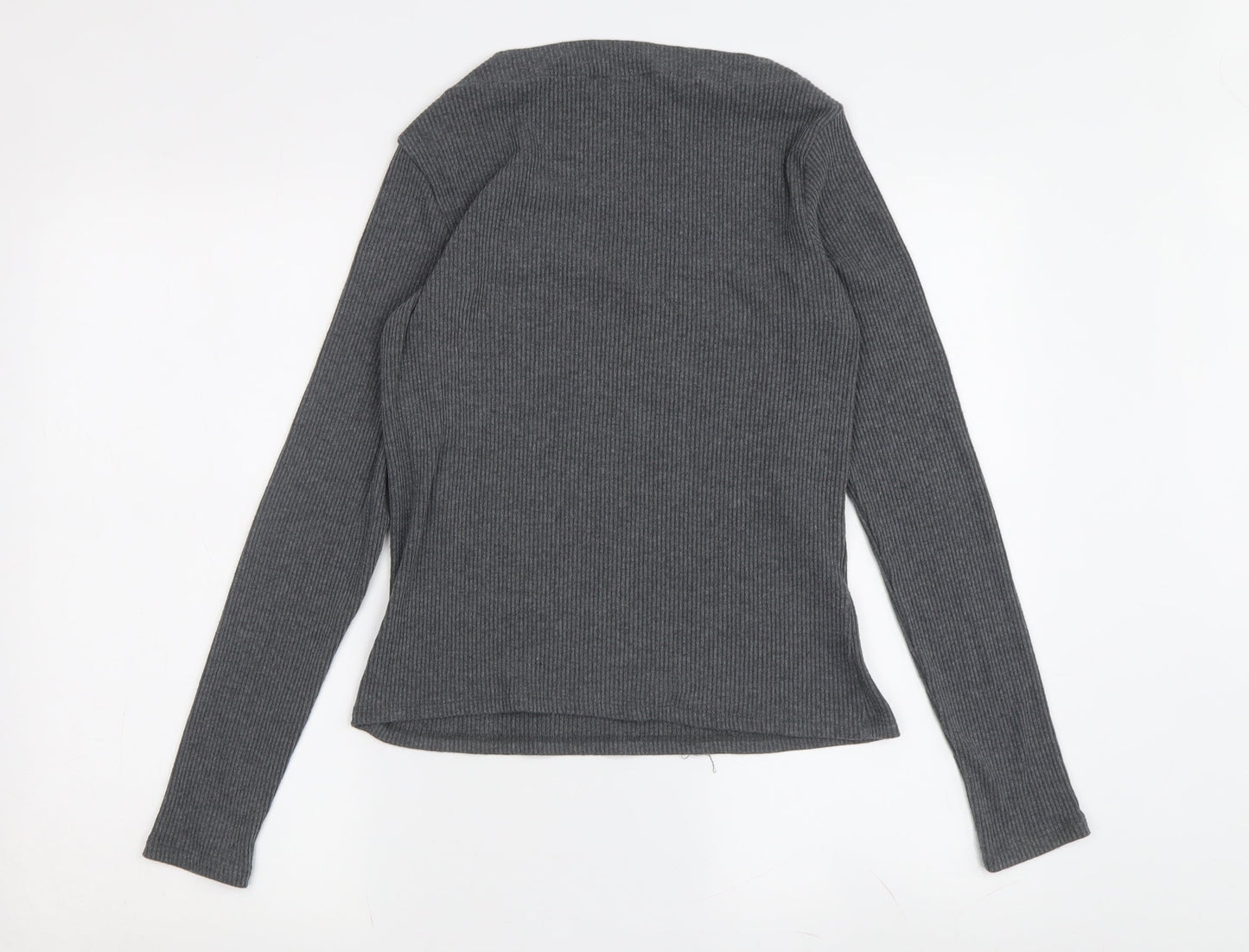 MNG Women's Grey Boat Neck Jumper Size M