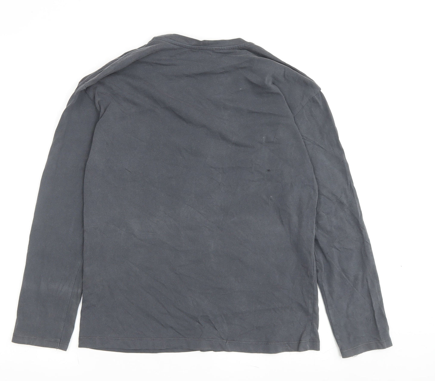 Zara Boys Grey Long Sleeve Basic T-Shirt 11-12 Years
