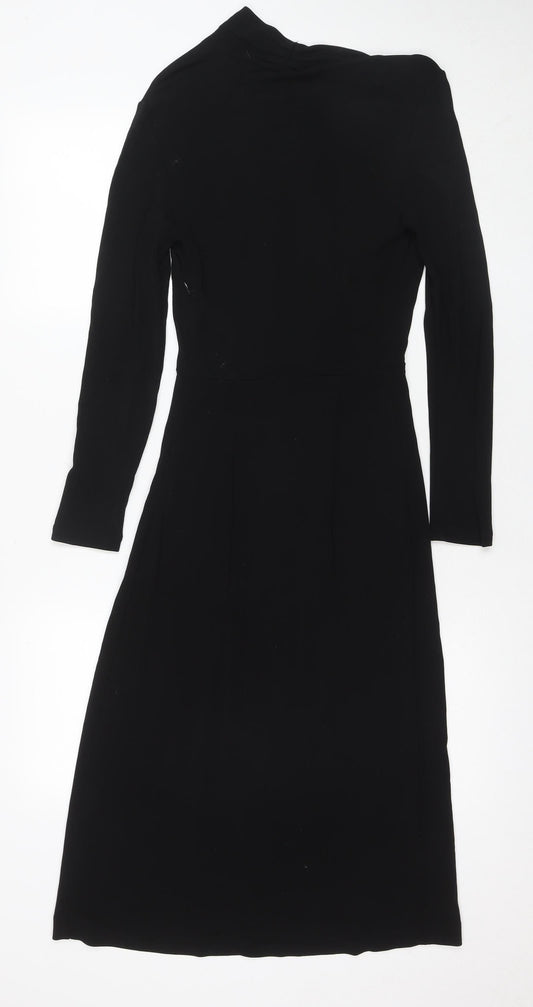 & Other Stories Women's Black Bodycon Midi Dress Size 8