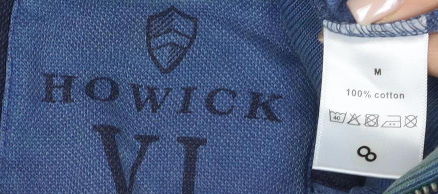 Howick Men's Blue Striped 1/2 Zip Sweatshirt M