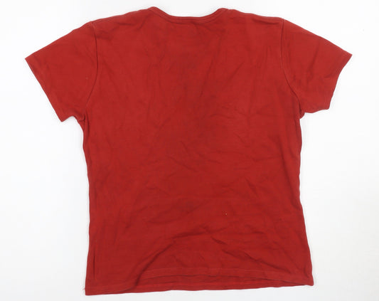 Manchester United Red M Unisex Rhinestone T-Shirt