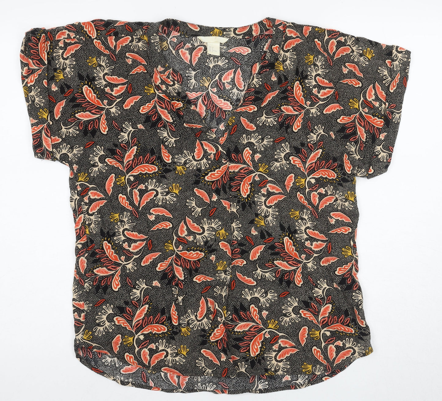 H&M Women's Multicoloured Floral Blouse, Size 10