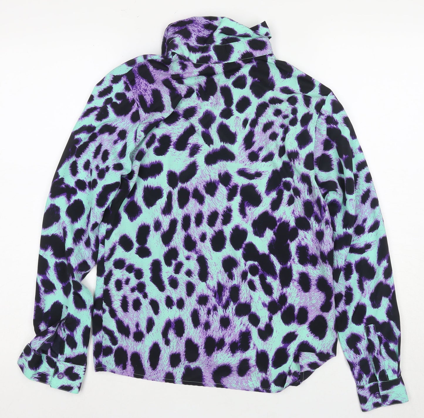 Dancing Leopard Women's Purple Animal Print Button-Up Shirt