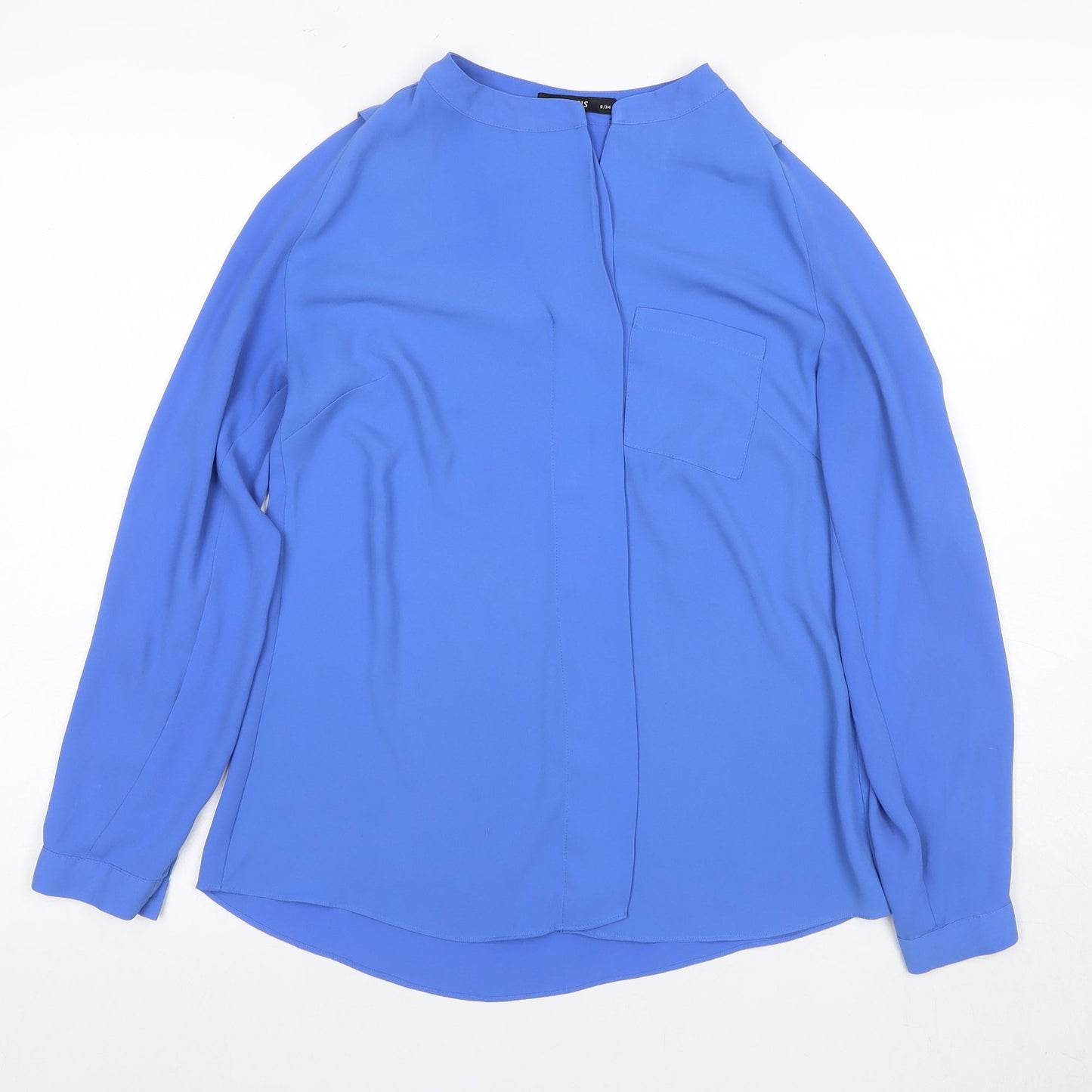 Oasis Women's Blue Blouse, Size 8, Regular Fit