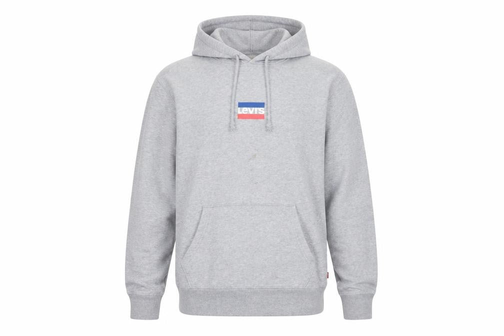 Mens UK M Regular Levi's Grey Pullover Hoodie
