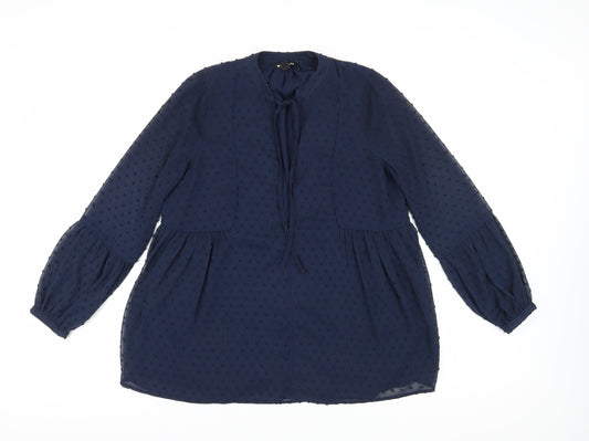 Whistles Women's Blue Tunic Blouse Size 8