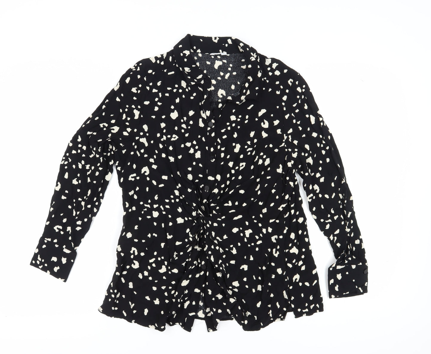 Sonder Studio Women’s Black Animal Print Blouse, Size 16