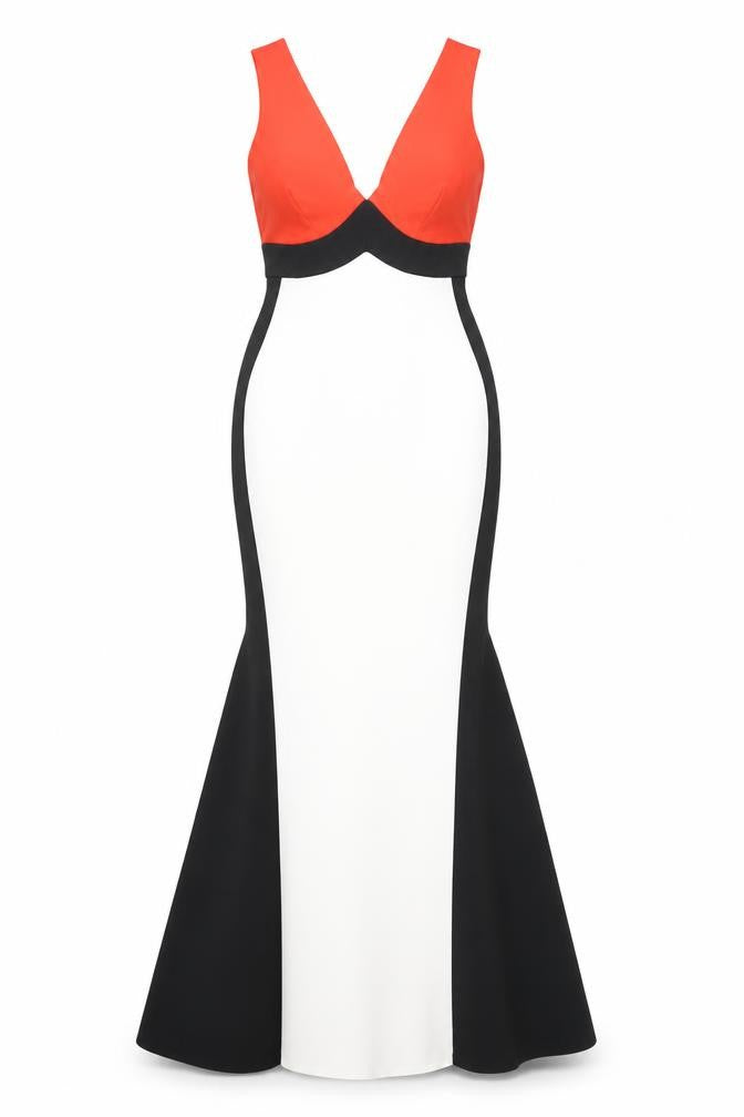 With Love Jessica Women’s Red & Black Mermaid Dress Size 10