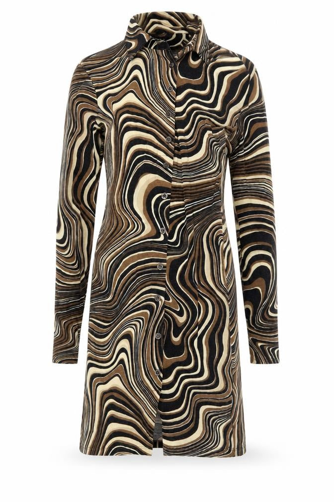 Motel Women's Geometric Shirt Dress, S