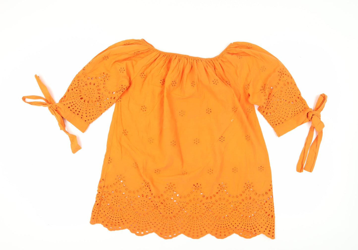 Valentina Naldi Women's Orange Cotton Tunic Blouse