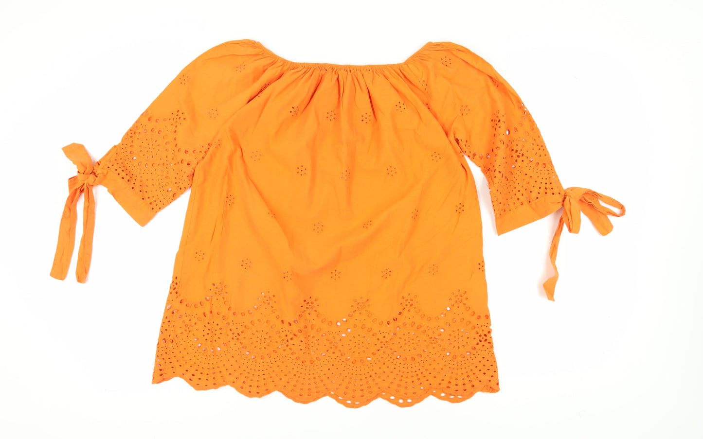 Valentina Naldi Women's Orange Cotton Tunic Blouse