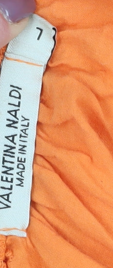 Valentina Naldi Women's Orange Cotton Tunic Blouse