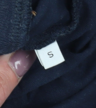 Jack & Jones Men's Blue T-Shirt, Size S, Solid Crew Neck