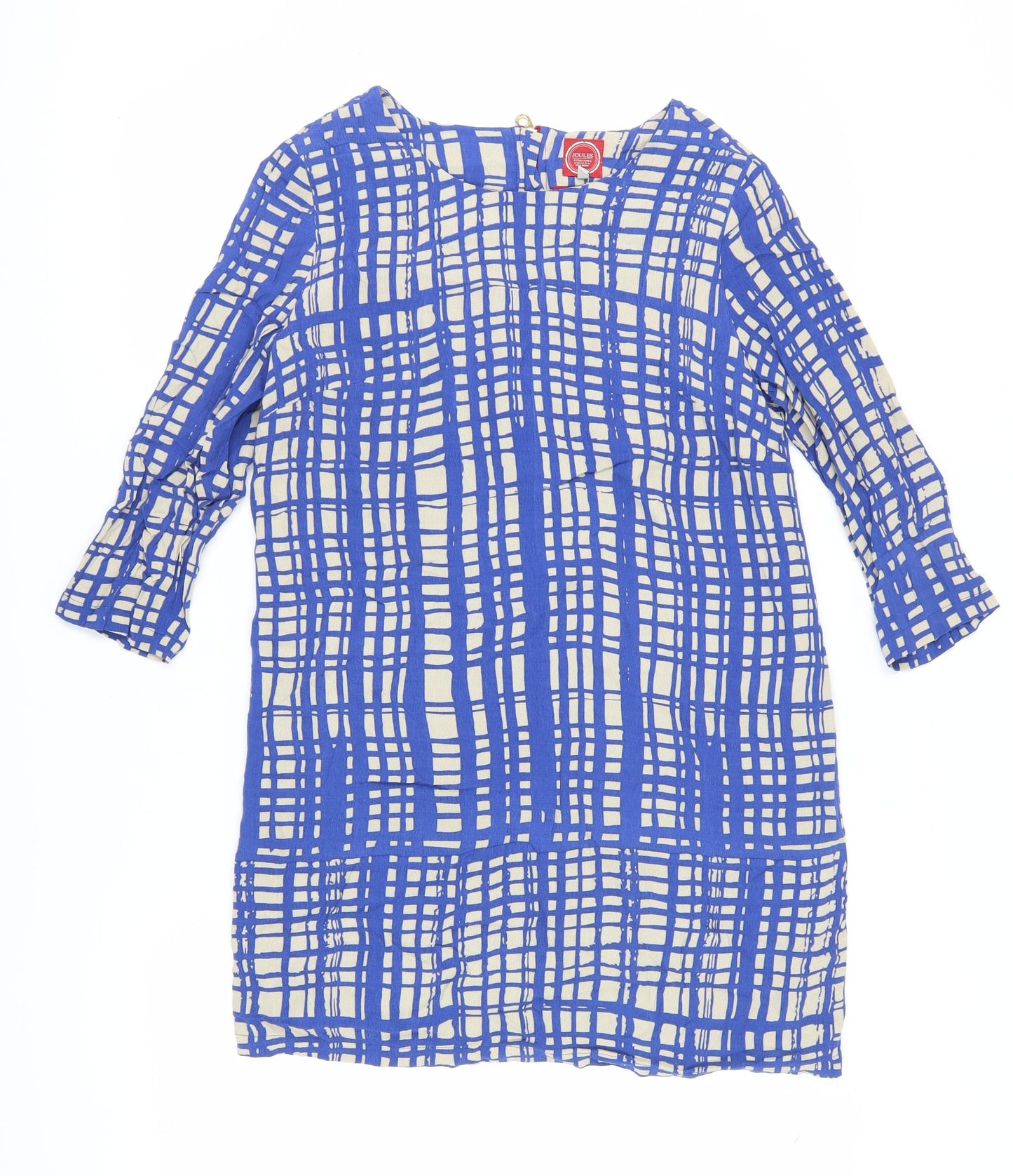 Joules Women's Blue Geometric Dress UK 12