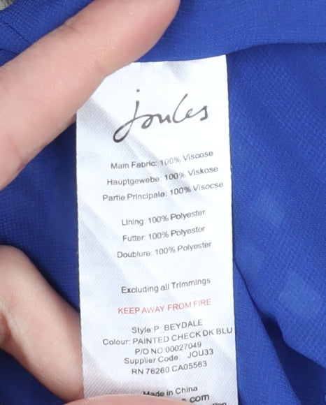 Joules Women's Blue Geometric Dress UK 12