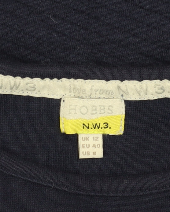 Hobbs Women's Blue Shift Dress, Size 12, Casual Elegance