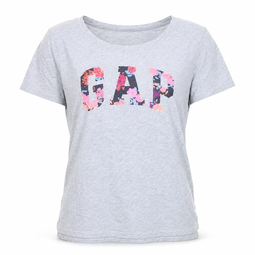 Womens UK Size M Gap Grey Cotton Blend T-Shirt