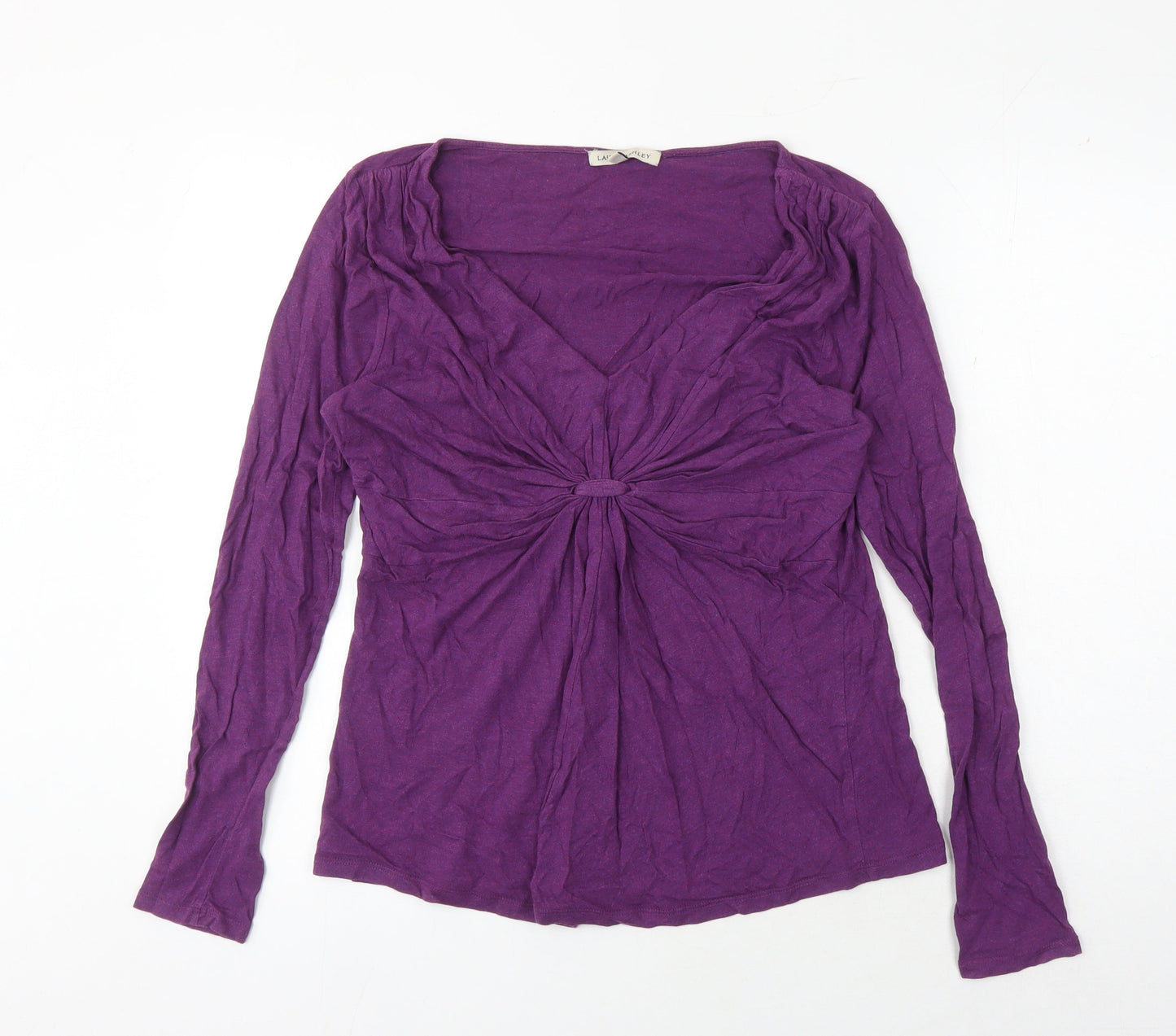 Laura Ashley Women’s Purple Wrap Blouse Size 16
