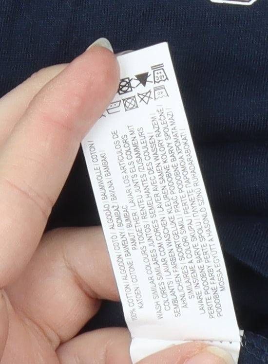 Disney Teens Blue Stitch T-Shirt XS Crew Neck