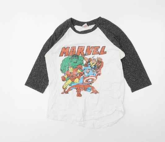 Marvel Unisex Multicoloured Raglan T-Shirt, Size 10